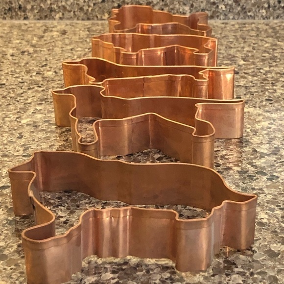 Vintage Martha By Mail Copper Dog Cookie Cutters Set - Picture 5 of 16